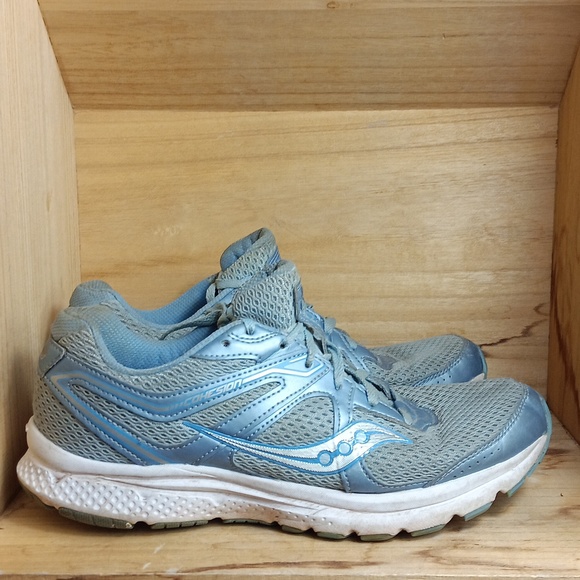 Saucony Grid Cohesion 11 Blue Low Lace Up Womens Running Trainers S10420 3 - Picture 4 of 10